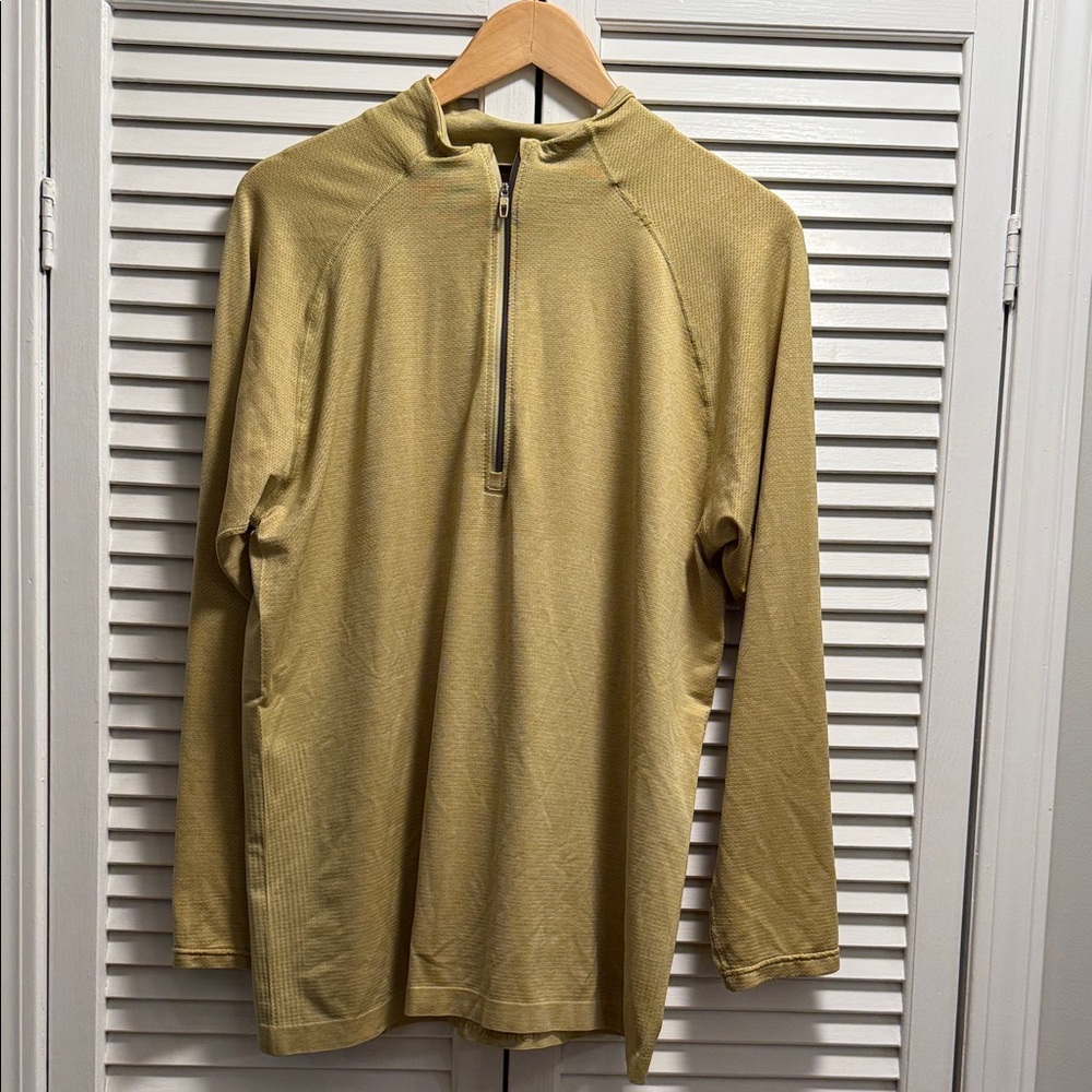 lululemon athletica Men's mustard Zip-Up Sweater